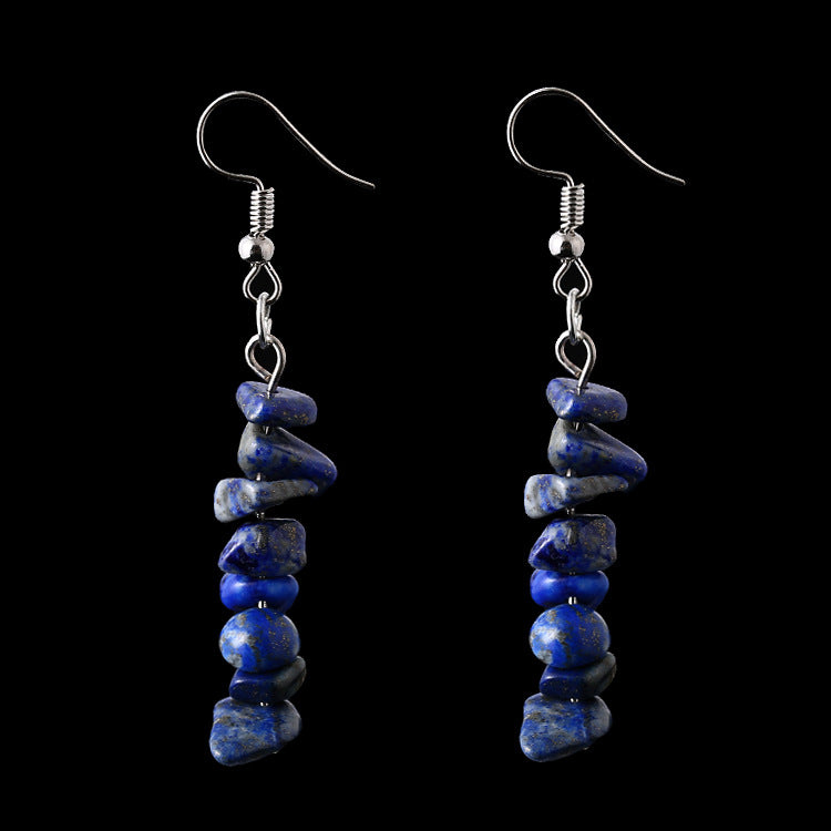 Wholesale Asian Hot Sale Irregular Natural Crystal Stone Beaded Earrings